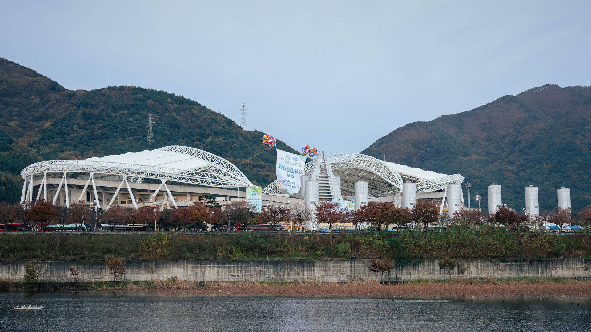 Daegu-Stadion am Morgen der Abschlussfeier